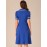 Vintage Midi Dress for Women’s Work Doll Collar Dresses